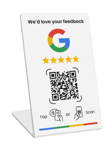Google Review NFC display